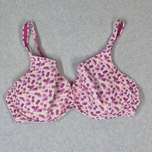 Dreamfit Women Bra 44DD Pink Polka Dot Adjustable Strap Underwired